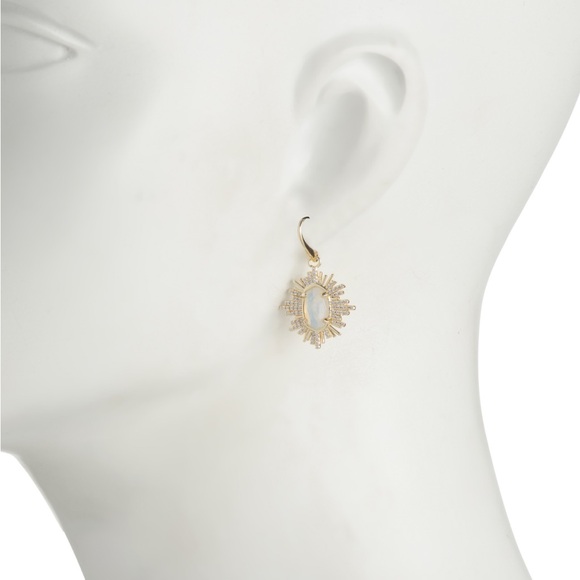 Kendra Scott gold grayson opal sunburst drop earrings - Picture 2 of 2